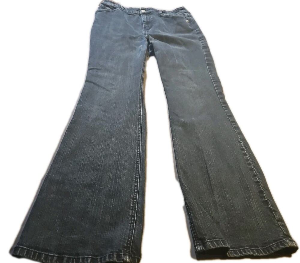 Chico's Platinum Jeans Women's Size 1 Regular Denim Straight Leg Stretch Blue
